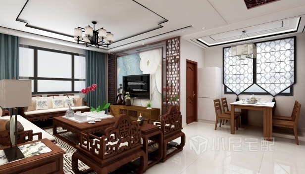 120㎡/三室兩廳兩衛(wèi)/中式