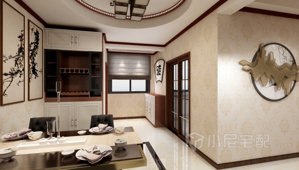 99㎡/三室兩廳一衛(wèi)/中式