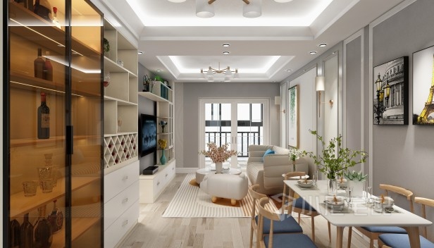 80㎡/兩室兩廳一衛(wèi)/現(xiàn)代