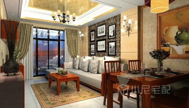 99.72㎡/兩室兩廳一衛(wèi)/中式