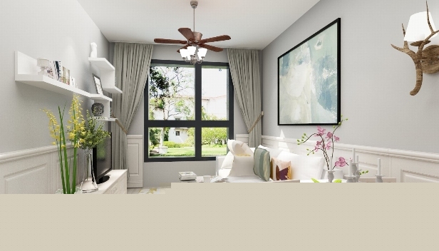 50㎡/一室一廳一衛(wèi)/美式